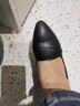 断码特价真软皮单鞋女2023春秋新款中跟高跟妈妈鞋软皮工作鞋 黑色跟高5厘米 38 实拍图