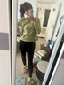 夫路尼优瑜伽服女跑步运动套装女五件套速干透气防震健身服普拉提训练衣裤 草绿五件套 L【建议体重100-112斤】 实拍图