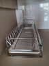 居密码厨房柜抽屉内置碗架抽拉碗碟架橱柜拉篮放碗盘收纳架沥水置物架子 不锈钢-单层抽拉碟架 免组装-柜内/台面/吊柜都可用 实拍图