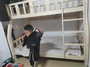 筱环上下床实木上下铺儿童床男孩女孩高低床成人双层床子母床 上下床 爬梯款+书架+床垫*2 上铺宽115下铺宽135-全实木 实拍图