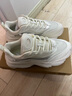 安踏关晓彤同款喵喵鞋丨休闲鞋女鞋软底革面猫爪厚底增高老爹运动鞋子 【网面】象牙白-8 35.5 实拍图