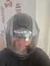LS2情侣摩托车头盔男女机车赛车四季全盔儿童盔防雾大尾翼802 黑/灰桔星河 3XL(建议59-61头围) 实拍图
