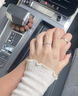 DR情侣对戒莫桑石钻戒银镀铂金情侣款求婚结婚婚戒送女友节日礼物 排钻对戒 闭口（联系客服） 实拍图