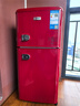 志高（CHIGO）复古小冰箱迷你小型双门家用一级能效租房办公室电冰箱欧式家装网红颜值款化妆品茶叶冷藏冷冻节能 150D带把手【复古双门一级能效】中国红 实拍图