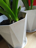 花盆绿植盆栽家用客厅塑料花盆天堂鸟发财树大口径加厚树脂 钻石245-白【24.5*29.5】送托盘 一套装 实拍图