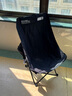 探险者户外折叠椅月亮椅便携式露营椅子钓鱼椅高靠背加厚躺椅家用小凳子 【加厚夹棉】黑色高靠背椅子 实拍图