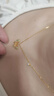 周大生 CHOW TAI SENG蝶影阑珊S925银蝴蝶银项链渐变珐琅女项链送女朋友生日情人节礼物 蝶影阑珊-粉绿蝴蝶项链 实拍图