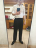 SKARO【雷总同款 免烫无痕】一片领衬衫男士商务休闲长袖白色衬衣 白色SKE1193（一片领）_雷军同款 39 实拍图