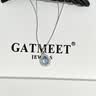 GATMEETs925纯银天然海蓝宝项链水晶吊坠送女友情人节生日送妈妈礼物 海蓝宝项链「水滴吊坠」 实拍图