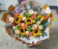 冉子花坊鲜花速递同城配送向日葵混搭抱抱桶玫瑰花篮送女友生日礼物真鲜花 一路生花 实拍图