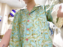 族玛士睡衣女士夏季纯棉短袖短裤长裤家居服夏天宽松薄款加大码套装春秋 S83375#两件套-石绿河蓝 短袖长裤 L 【建议120-140斤】 实拍图