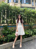 红蜻蜓碎花连衣裙2026年新款茶歇子女士夏季时尚气质小清新短裙 花色 L 实拍图