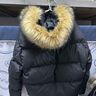 FDR官方店 R字毛领连帽羽绒服男女秋冬季加厚保暖面包服外套 黑色 L 实拍图