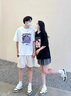 love legend库洛米情侣装夏季短袖t恤半袖衫2024男女同款百搭休闲上衣服定制 (款式一) 黑色+白色 M 男+S女 实拍图