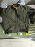 马登工装美式空中MA1飞行员夹克军事风短款外套复古棒球服男潮秋上衣 绿色MA1+米白长T XL 实拍图