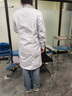 元棉长袖白大褂 松紧袖口四季标准款 男女学生实验室工作服可定制 XL码 实拍图
