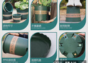 墨斗鱼花盆加仑盆高款6加仑*2加厚兰花发财树盆栽树脂塑料简约带托盘 实拍图