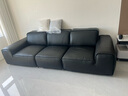 美柏真皮大黑牛沙发意式极简全真皮沙发客厅头层牛皮黑色豆腐块皮沙发 三人位3.0米【颜色可选】 V-uitra【透气全青皮】 实拍图