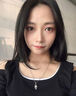 珍尚银中国黄金莫桑石吊坠银项链女士生日礼物纪念送女朋友老婆妈妈母亲 实拍图