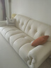 冬熊棉花糖真皮沙发法式奶油风客厅小户型轻奢白色钢琴键云朵沙发 【三人位2.2米】 头层真皮【旗舰版】凝胶记忆棉+6CM紫罗兰 实拍图