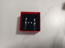 中国黄金（CHINA GOLD）S999足银双蝴蝶耳环女新款耳钉气质饰品七夕送女朋友生日礼物纪念 京速达*蝴蝶银耳钉【999足银】 实拍图