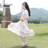 哈熙牛女童夏装连衣裙2025新款大童女装公主裙洋气12岁女孩儿童雪纺裙子 黄色  此款偏小一码 150身高140-150cm 实拍图