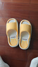 果洛菲（GUOLUOFEI）亚麻拖鞋男女款四季情侣室内防滑棉麻布地板凉拖  黄色 38-39 实拍图