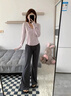 浪莎微喇防晒裤女夏季2025新款高腰显瘦喇叭裤子垂感冰丝薄款阔腿裤 实拍图