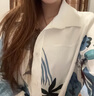 爱夸猫高档高端大气通勤风醋酸缎面连衣裙印花中长款衬衫裙 图片色 XL 建议125-135斤 实拍图