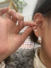 迈米德S999纯银耳钉女锆石超闪耳饰女小众高级感养耳洞免摘耳蜗小耳骨钉 3mm一对 999银 实拍图