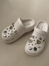ZHR拖鞋女夏季厚底踩屎感凉鞋女沙滩外穿洞洞鞋女 C86 白色 37/38 实拍图