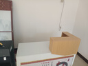 收银台美发接待台网红潮店吧台小型简约现代服装店前台便利店柜台 金丝橡木+白色柜体【左转角】 送货入户120*45*100 实拍图