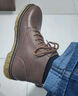 马登疯马皮马丁靴男秋美式复古工装靴棕色英伦风休闲中帮真皮靴子 蜜蜡色 38 (240mm) 实拍图
