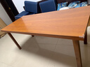 林之语客厅大书桌实木腿餐桌办公一体双人长条桌子工作台学习桌大板茶桌 【45mm加厚桌面】胡桃色180x80 实拍图