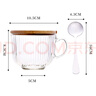 拜杰早餐杯水杯燕麦碗牛奶杯杯子马克杯咖啡杯酸奶杯带勺带盖玻璃杯 实拍图