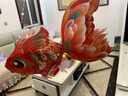 新玥灯笼元宵节儿童手提发光非遗锦鲤花灯古风汉服手工diy金鱼灯 橙色 实拍图