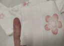 婧麒（JOYNCLEON）婴儿连体衣纯棉长袖款新生儿哈衣男女宝宝春秋无骨爬服婴儿衣服 粉色小花 52cm 实拍图