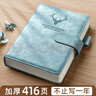 金值 a5带磁扣笔记本子超厚商务记事本加厚大学生日记本办公文具用品皮面本子工作本会议记录本 烟雾蓝/416页 实拍图