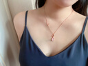 月下相恋S925纯银女士项链甜美精致轻奢蝴蝶水晶吊坠高级感生日礼物送女友 S925银蝴蝶粉水晶项链 实拍图