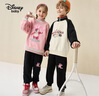 迪士尼（DISNEY）童装儿童男女童加绒加厚长裤针织运动束脚裤子23冬DB341ME18黑140 实拍图