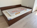 平子集榻榻米书房床简约板式收纳单人床小户型抽屉床ENF板材定制 浮雕胡桃 1.2*1.9m床+5cm椰棕床垫 实拍图
