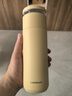 乐扣乐扣（LOCK&LOCK）不锈钢/陶瓷保温杯心仪茶水分离杯大容量水杯泡茶杯送老师送朋友 黄色440ml【316内胆带茶隔 】赠杯刷 支持定制 实拍图