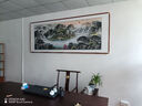 菲伦美国画山水画聚宝盆客厅装饰画办公室挂画风景靠山图书房茶室壁画 聚宝盆锦绣山川 48*118cm相纸+典雅红褐实木框 实拍图