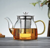 美斯尼 玻璃茶壶耐热加厚玻璃茶具泡茶壶泡茶器不锈钢过滤内胆大容量 儒雅壶 1.2升 实拍图