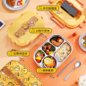 沃德百惠（WORTHBUY）饭盒学生专用上班族便携分隔型不锈钢带汤碗大容量餐盒 5格套装 实拍图