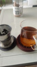 尚明耐热玻璃泡茶杯茶水分离不锈钢过滤办公茶杯带盖带把透明水杯家用 透明350ml 实拍图