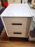 迷你小型床头柜30cm现代简约轻奢岩板北欧风卧室超窄小尺寸床边柜 米白色【双抽】48cm高 30cm宽*40cm厚 实拍图