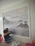 新福壁海墙纸定制3d立体中式水墨山水电视背景墙壁纸客厅壁布卧室墙布壁画 进口加厚真丝布/平方 实拍图