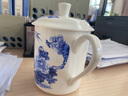 盛天下景德镇陶瓷茶杯带盖骨瓷杯青花水杯办公杯礼品杯会议杯子定制 青花牡丹500ML 实拍图