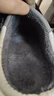 洁丽雅防水羽绒棉拖鞋男士冬季室内情侣居家保暖加绒防臭防滑棉鞋女秋冬 灰色 【1.0经典款 店长推荐】 40-41 【适合39-40码】 实拍图